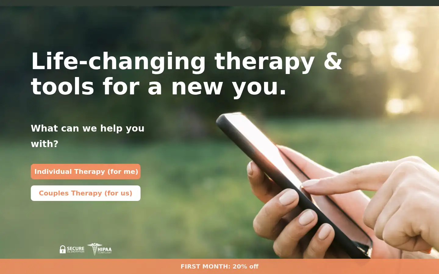 Screenshot of online-therapy.com
