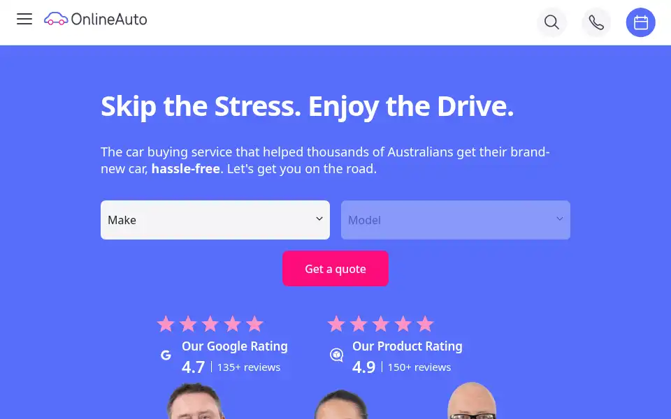 Screenshot of onlineauto.com.au