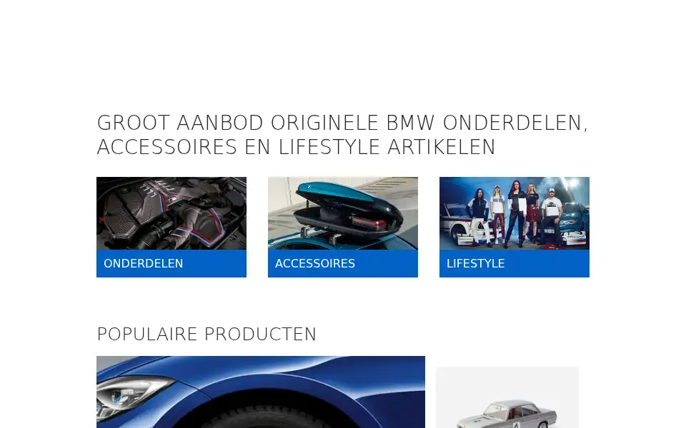 Screenshot of onlinebmwparts.nl