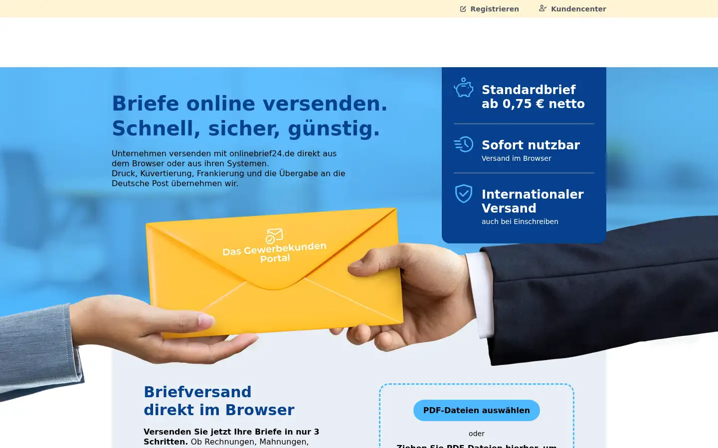 Screenshot of onlinebrief24.de