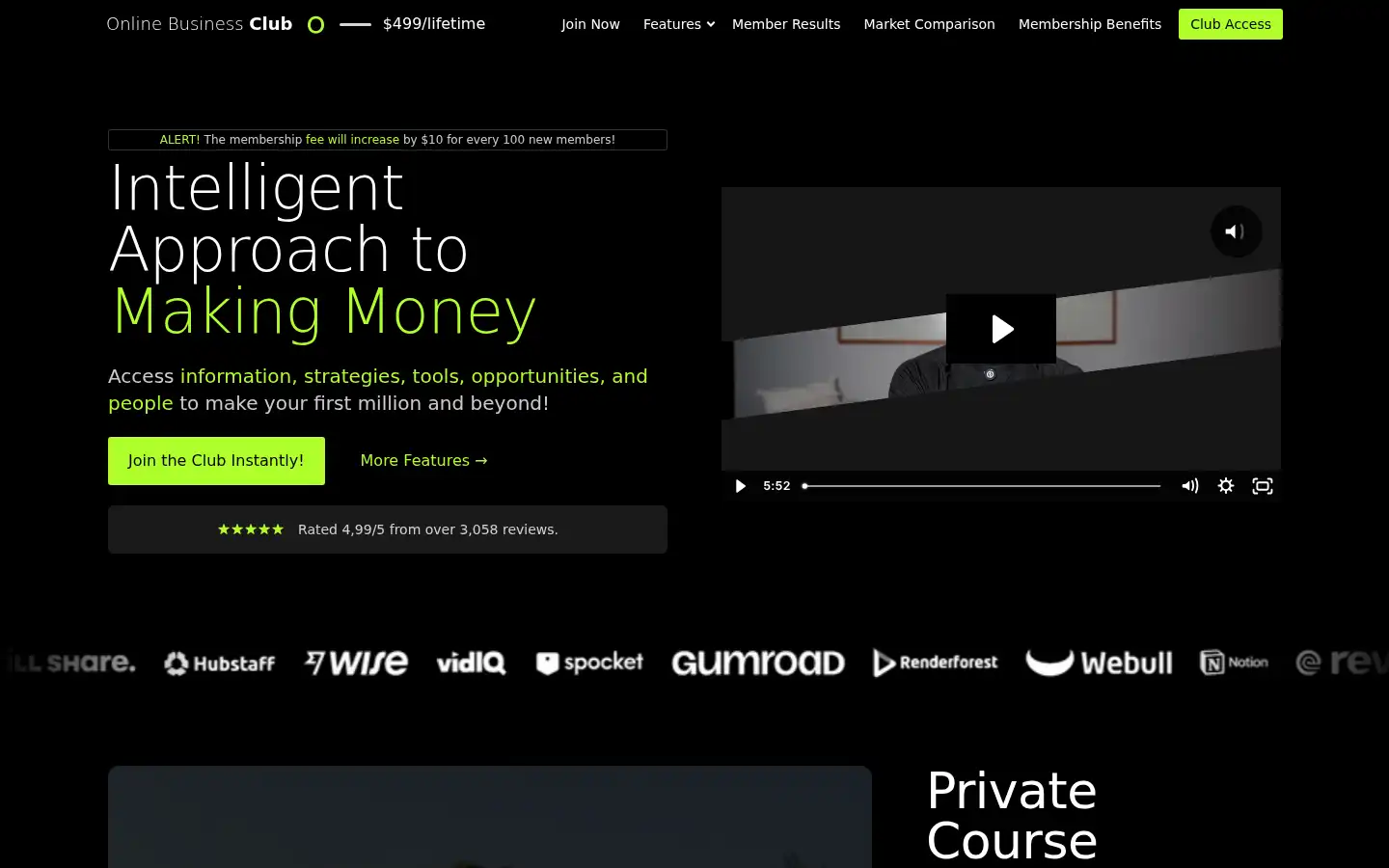 Screenshot of onlinebusinessclub.com
