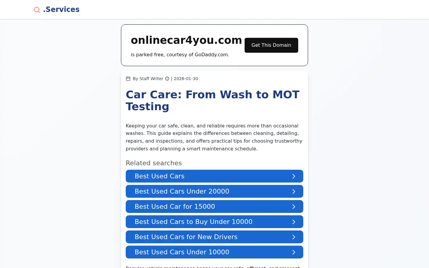 Screenshot of onlinecar4you.com