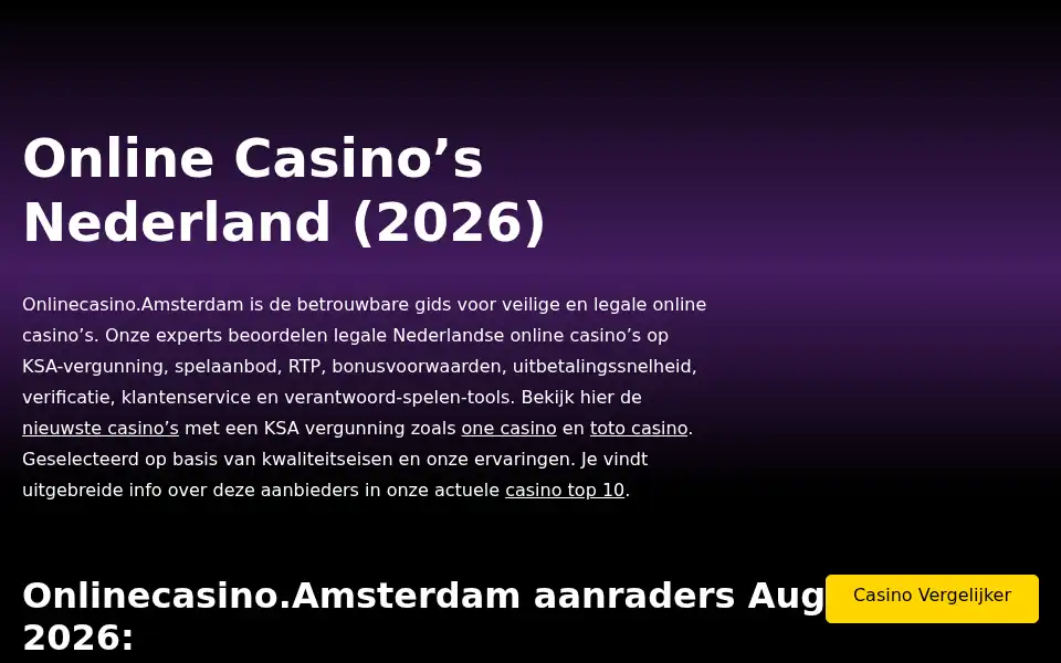 Screenshot of onlinecasino.amsterdam