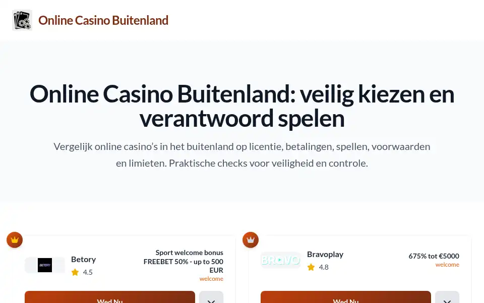 Screenshot of onlinecasinobuitenland.me