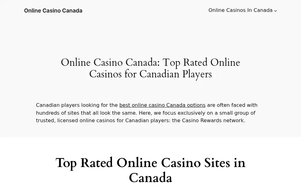 Screenshot of onlinecasinoca.us.com