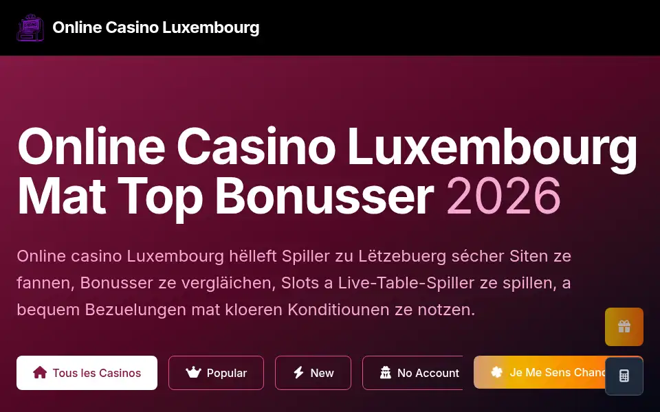 Screenshot of onlinecasinoluxembourg.org