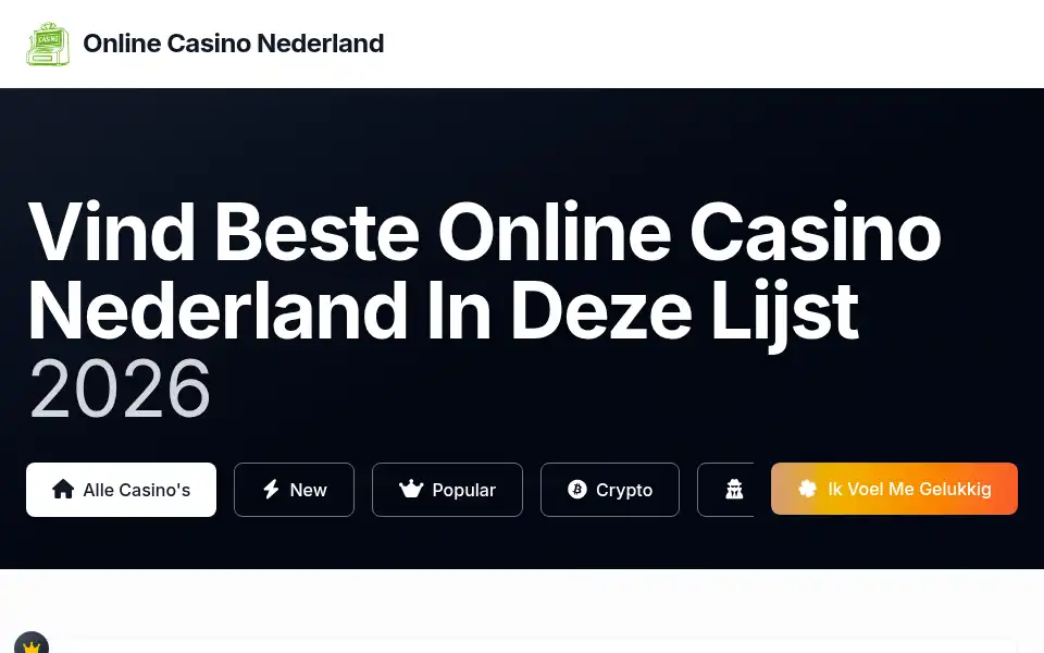 Screenshot of onlinecasinonederland.net