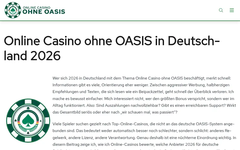 Screenshot of onlinecasinoohneoasis.me