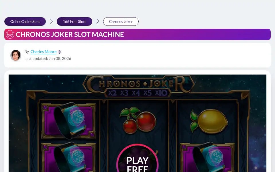 Screenshot of onlinecasinospot.ca