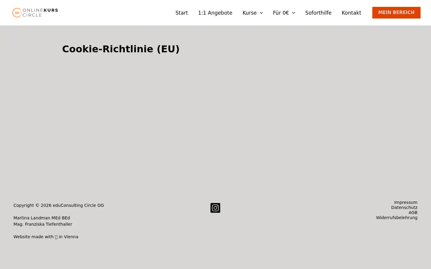 Screenshot of onlinekurs-circle.com