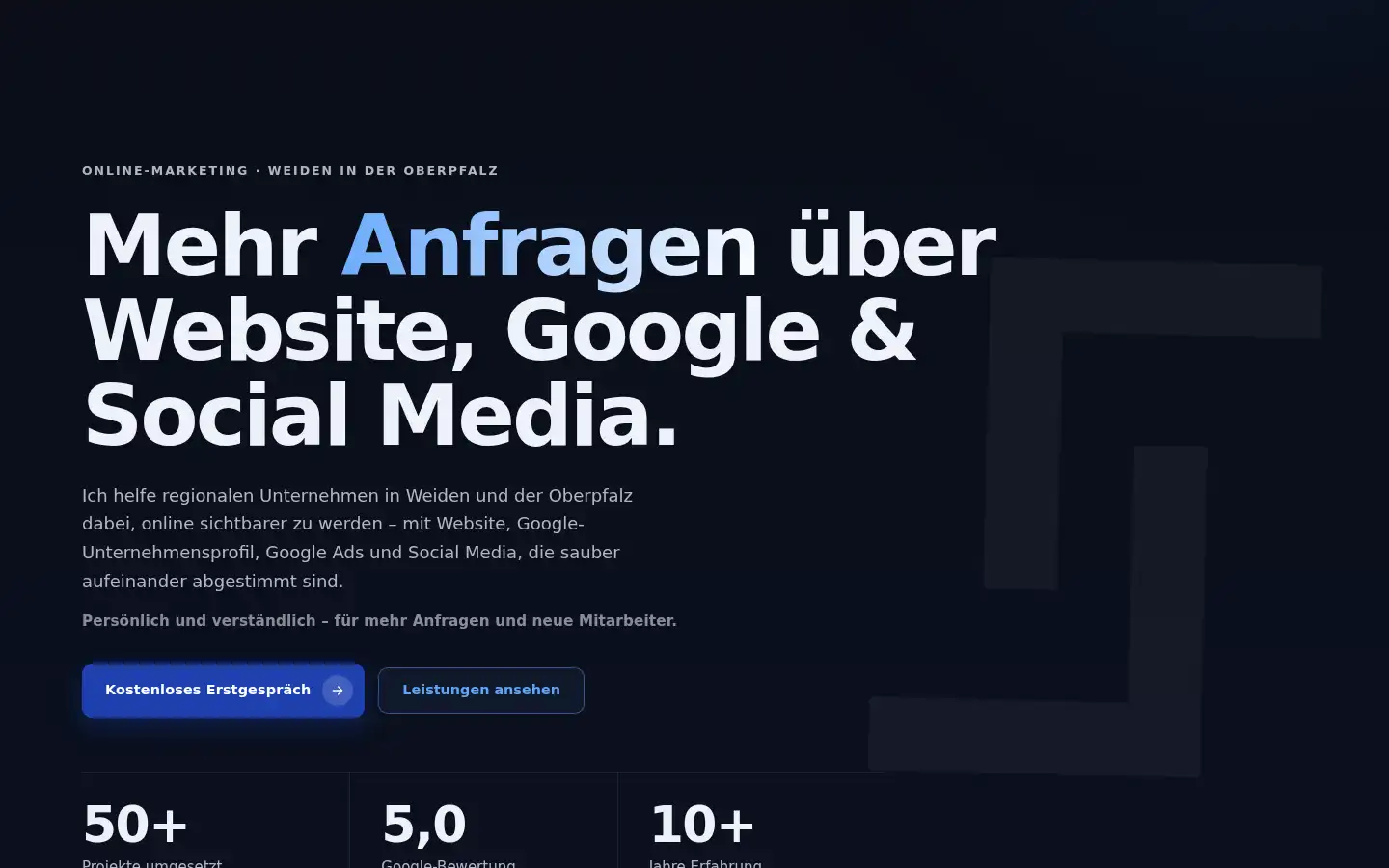 Screenshot of onlinemarketing-scheuerle.de