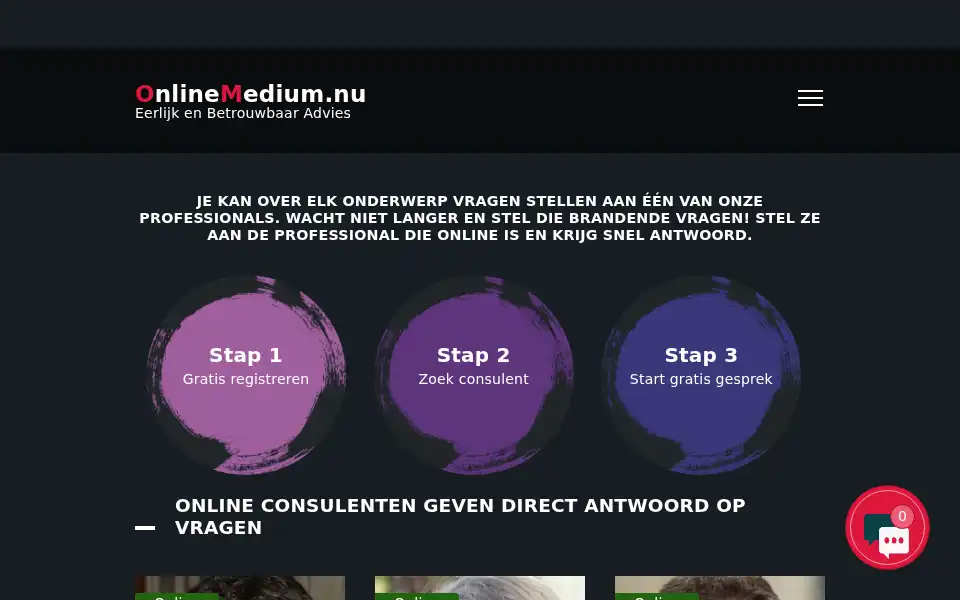 Screenshot of onlinemedium.nu