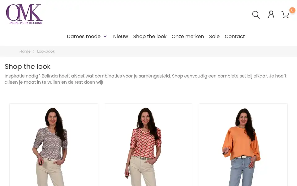 Screenshot of onlinemerkkleding.nl