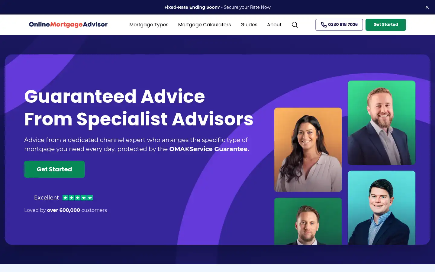 Screenshot of onlinemortgageadvisor.co.uk