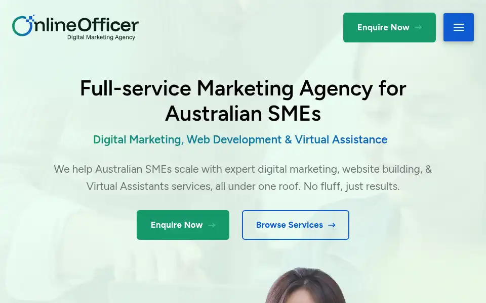 Screenshot of onlineofficer.com.au
