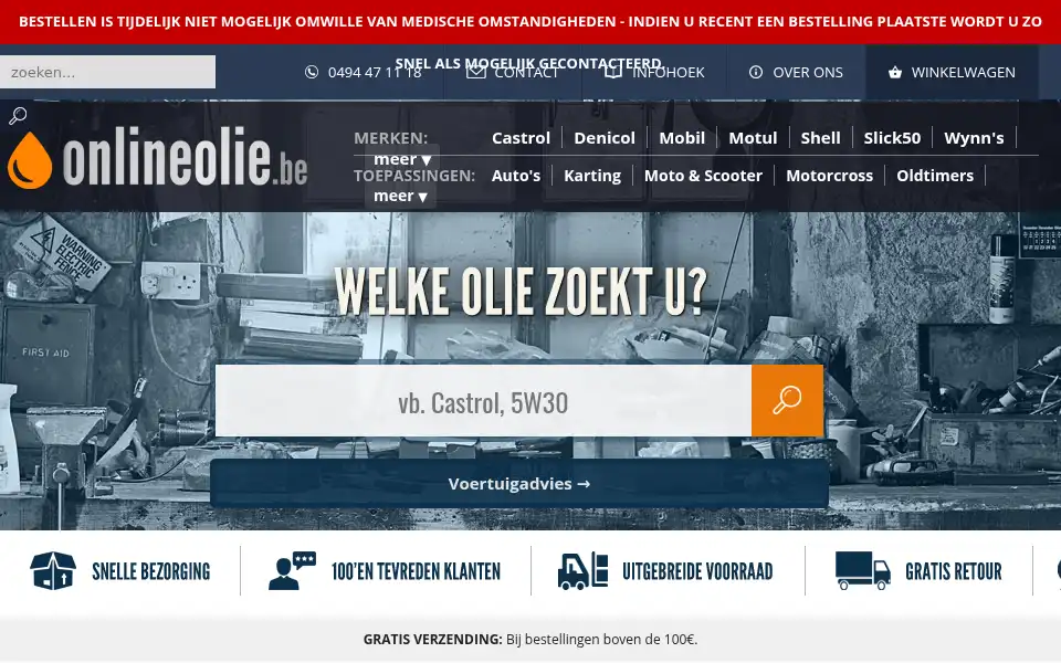 Screenshot of onlineolie.be