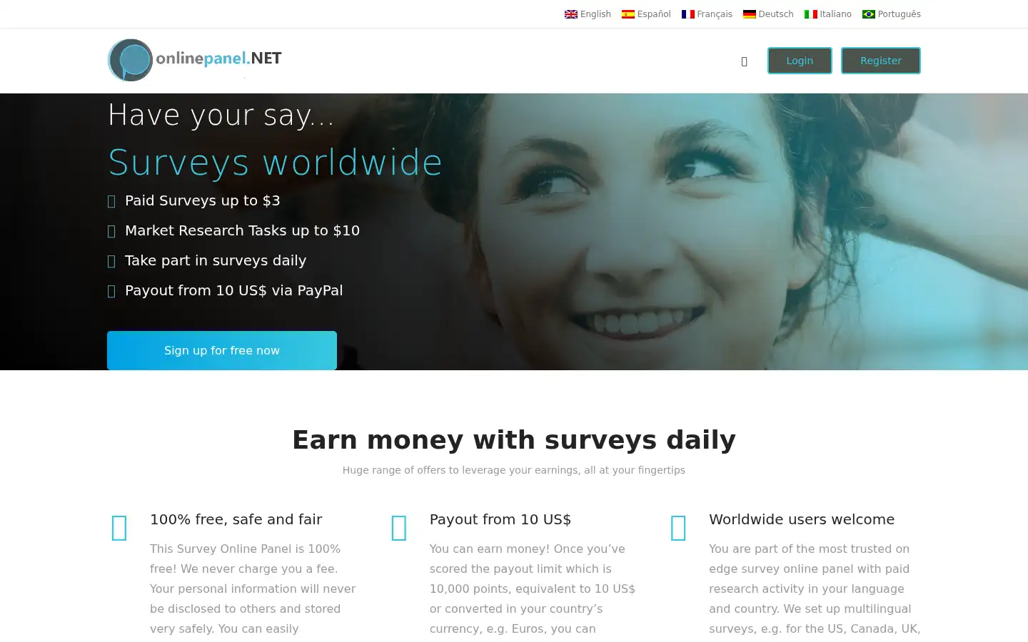Screenshot of onlinepanel.net