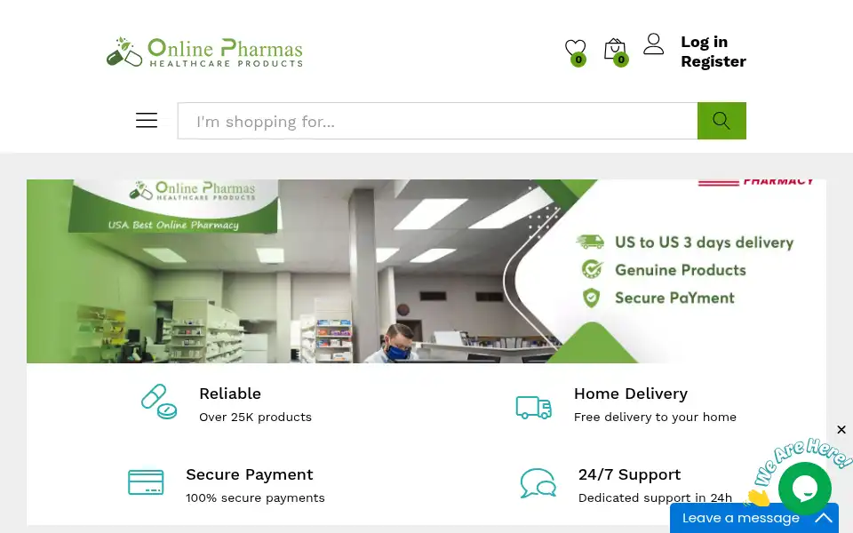 Screenshot of onlinepharmas.com