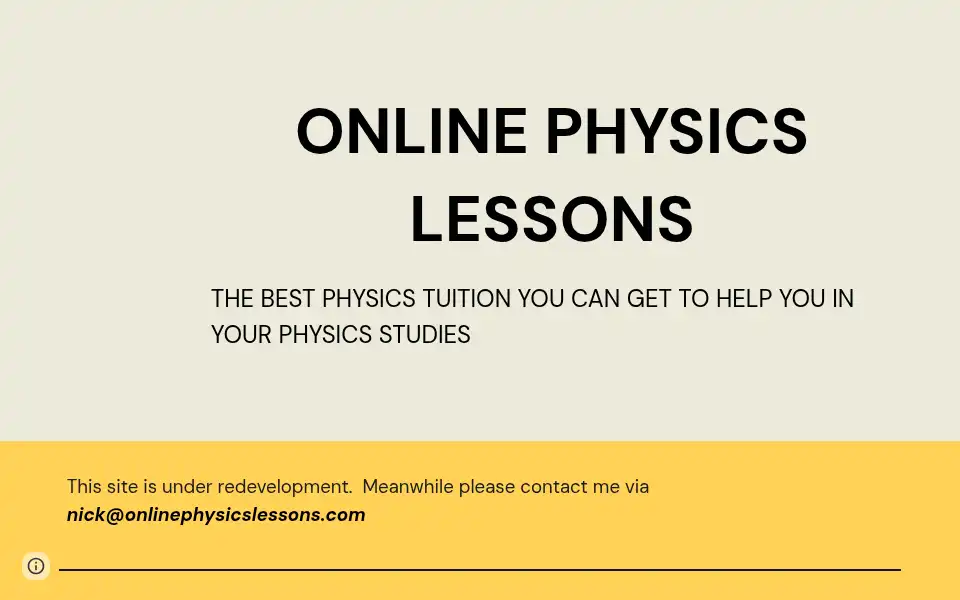 Screenshot of onlinephysicslessons.com