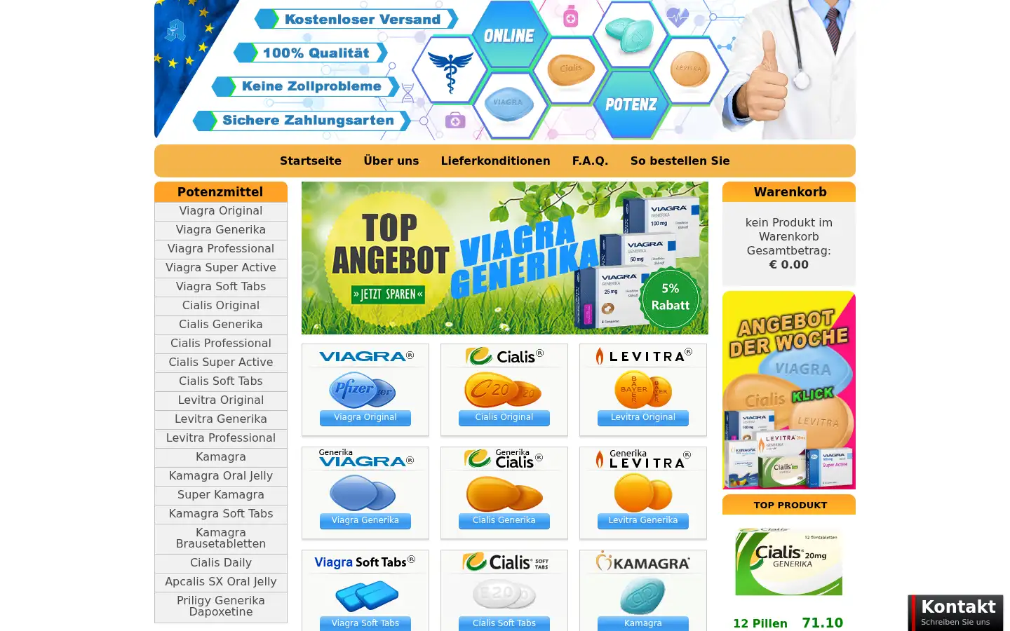 Screenshot of onlinepotenz.com