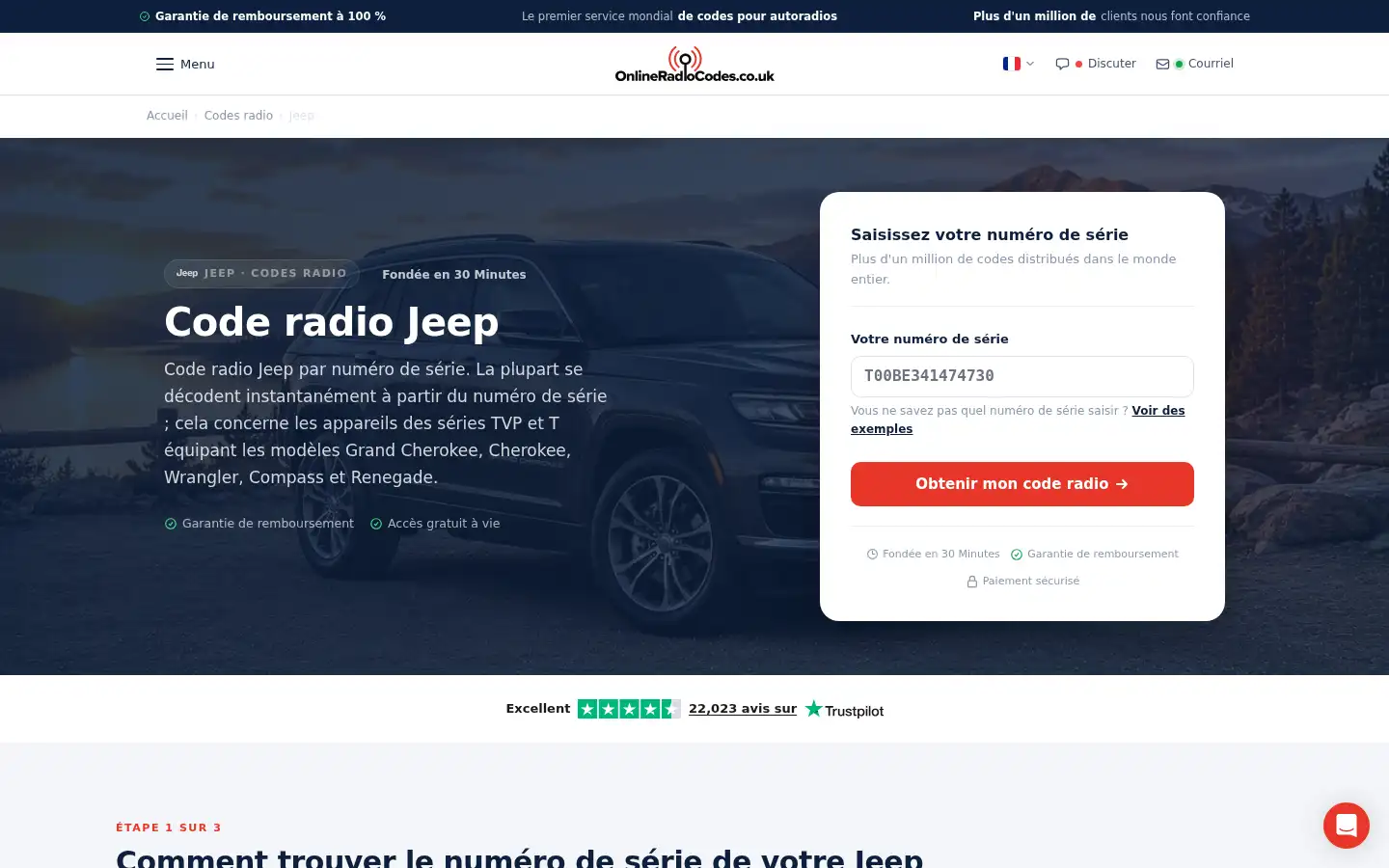 Screenshot of onlineradiocodes.co.uk