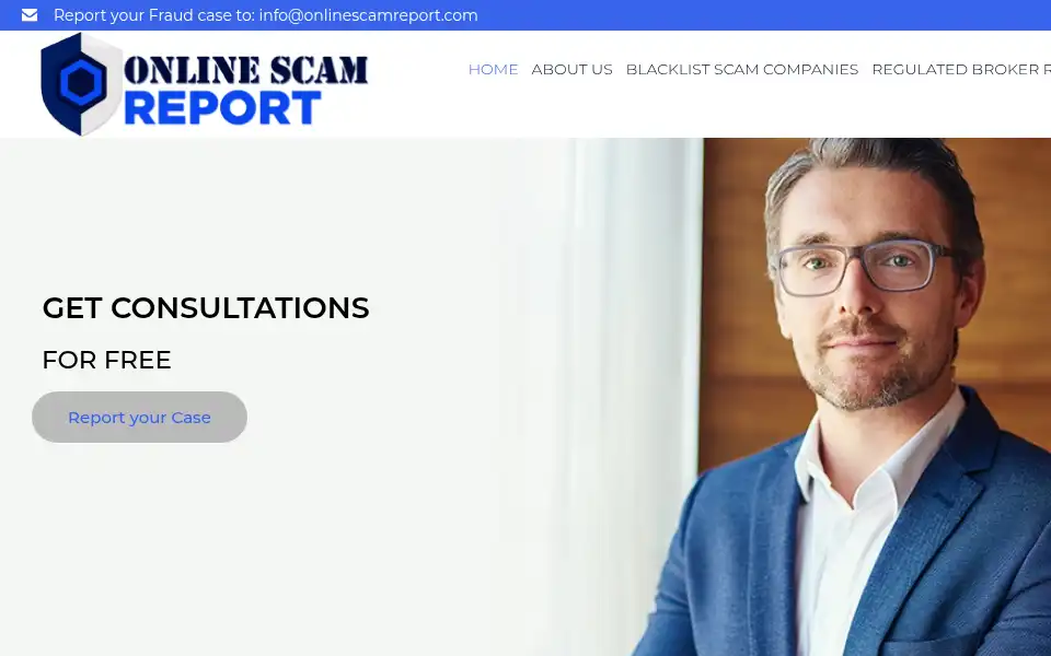 Screenshot of onlinescamreport.com