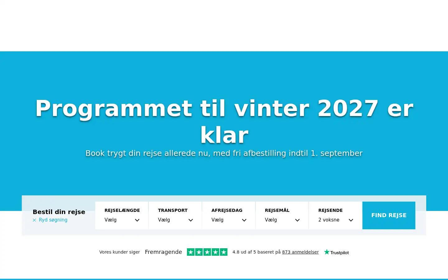 Screenshot of onlineski.dk