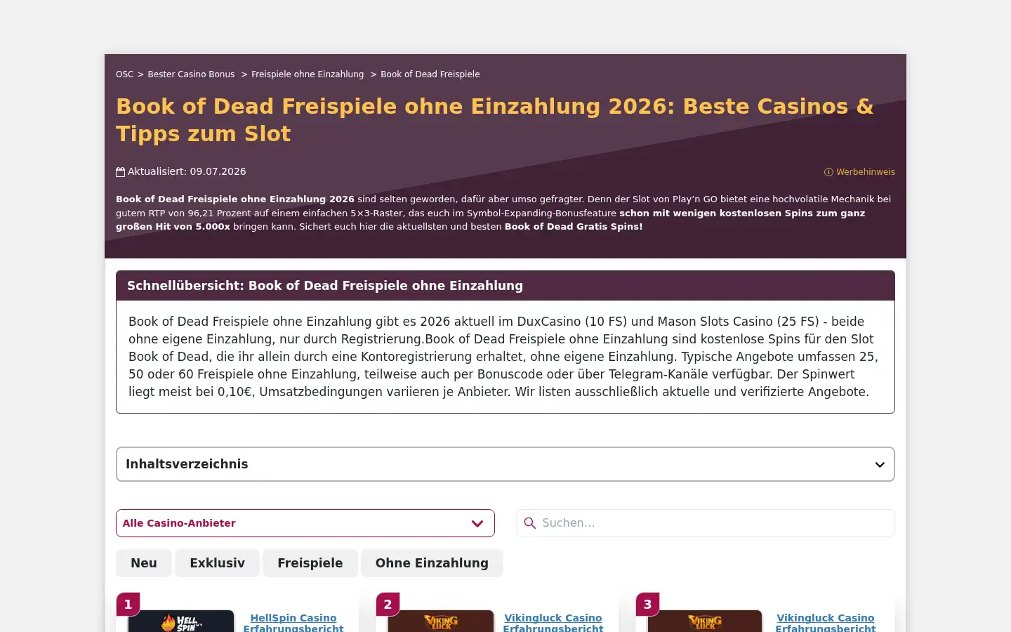 Screenshot of onlinespielcasino.de