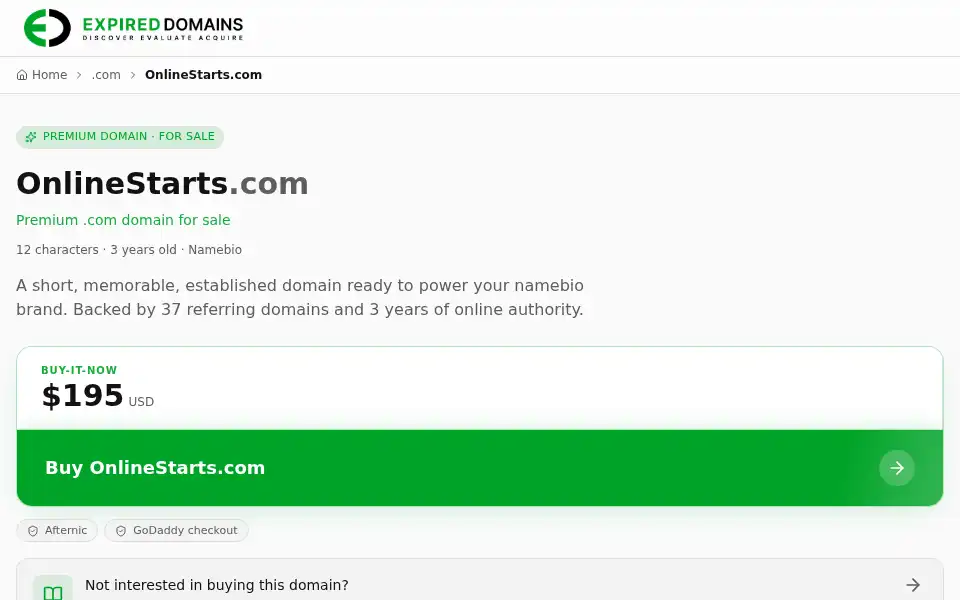 Screenshot of onlinestarts.com