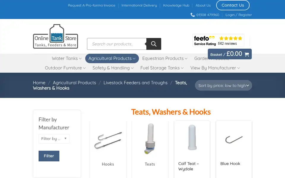Screenshot of onlinetankstore.co.uk