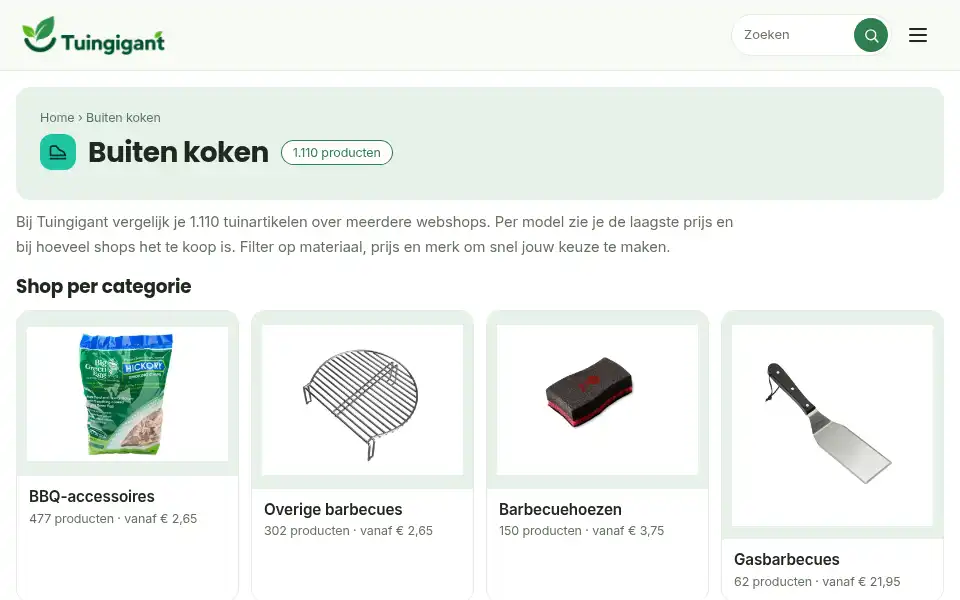Screenshot of onlinetuingigant.nl