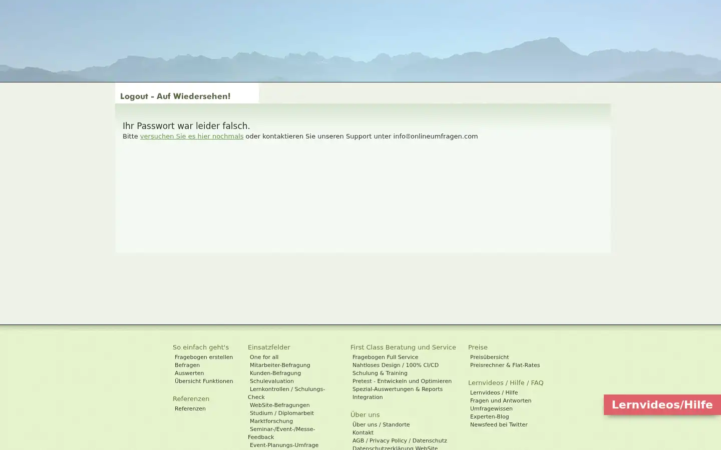 Screenshot of onlineumfragen.com