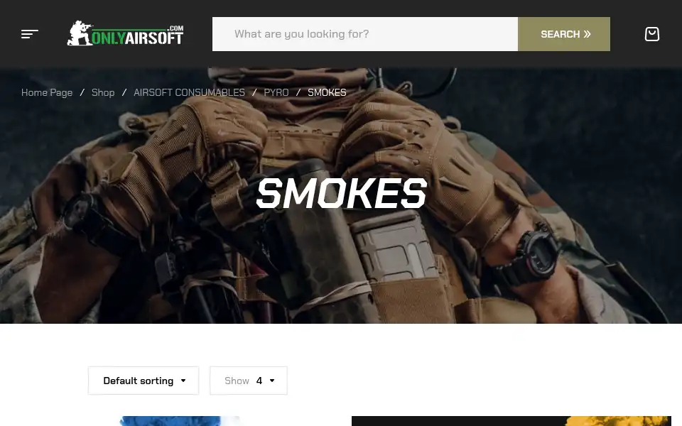 Screenshot of onlyairsoft.com