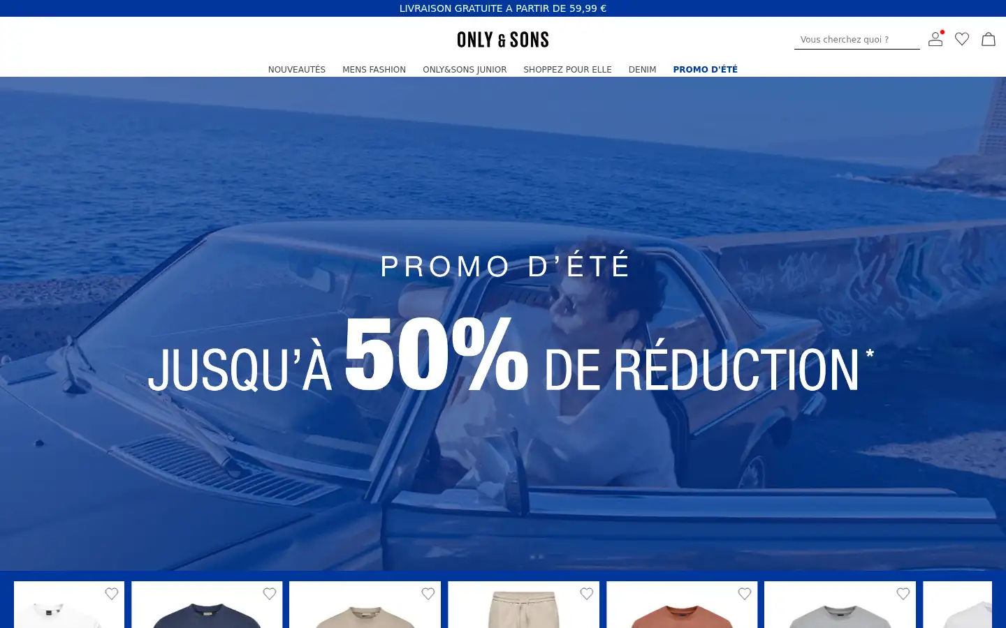 Screenshot of onlyandsons.com