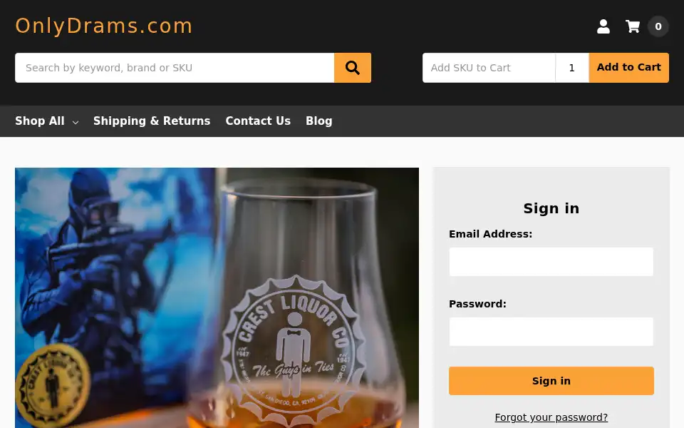 Screenshot of onlydrams.com