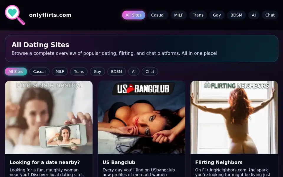 Screenshot of onlyflirts.com