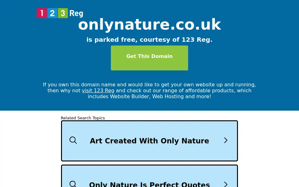 Screenshot of onlynature.co.uk