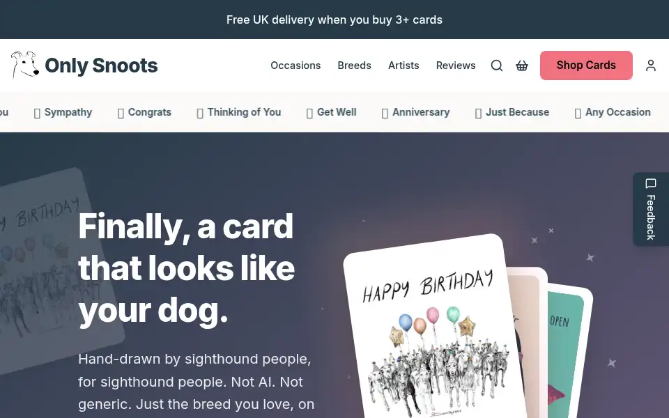 Screenshot of onlysnoots.com