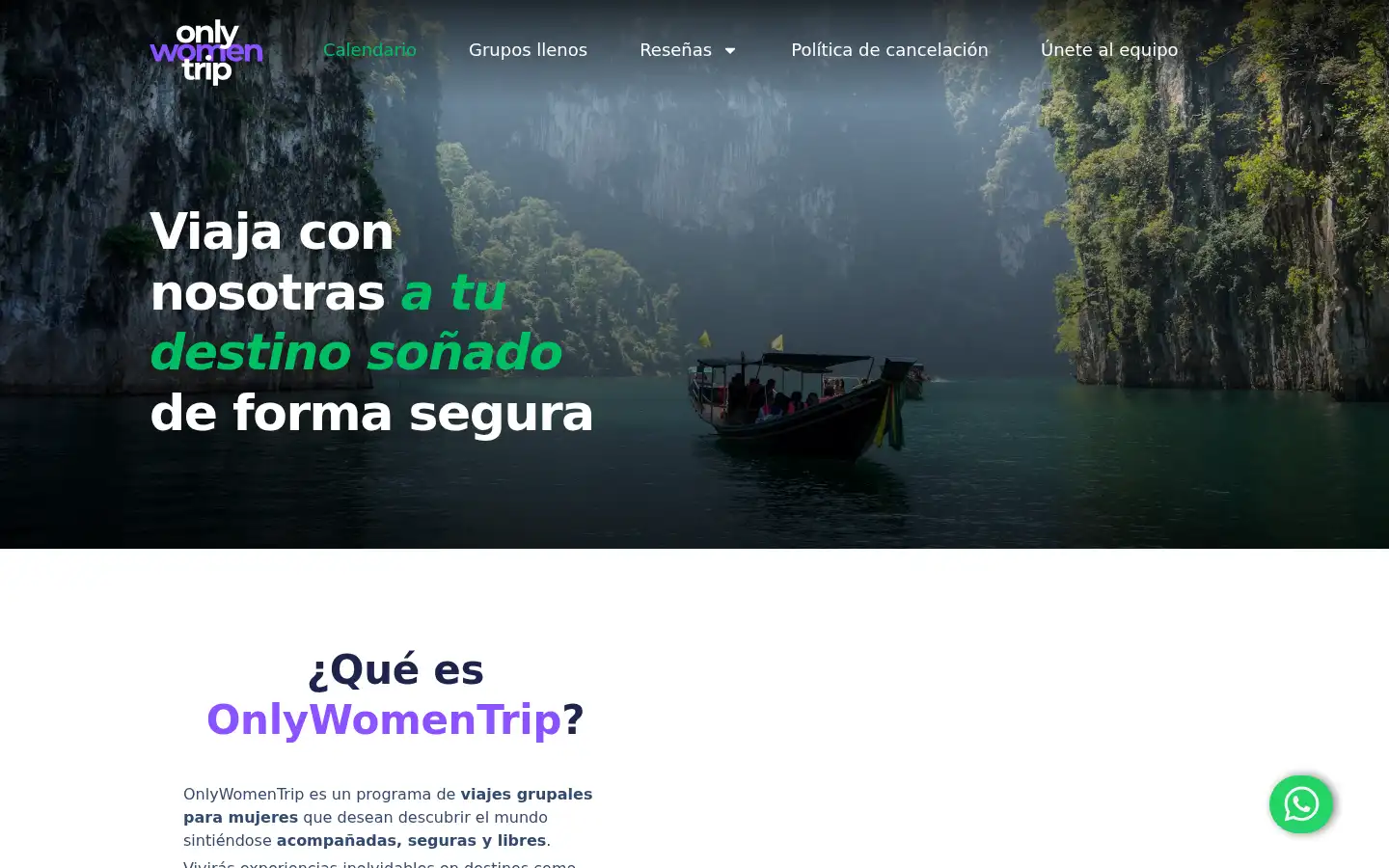 Screenshot of onlywomentrip.com