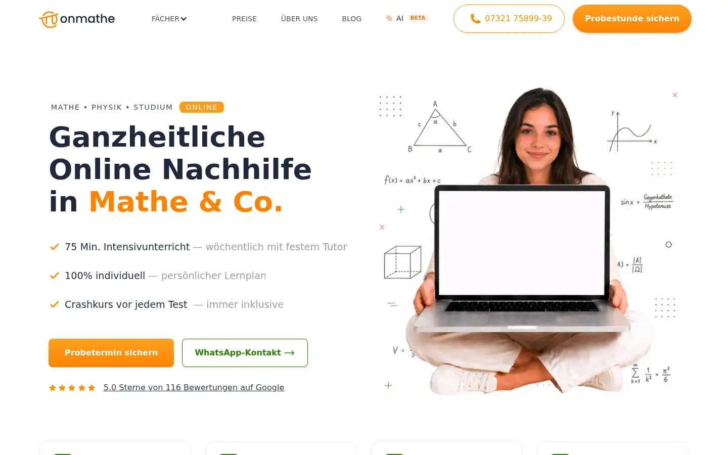 Screenshot of onmathe.de