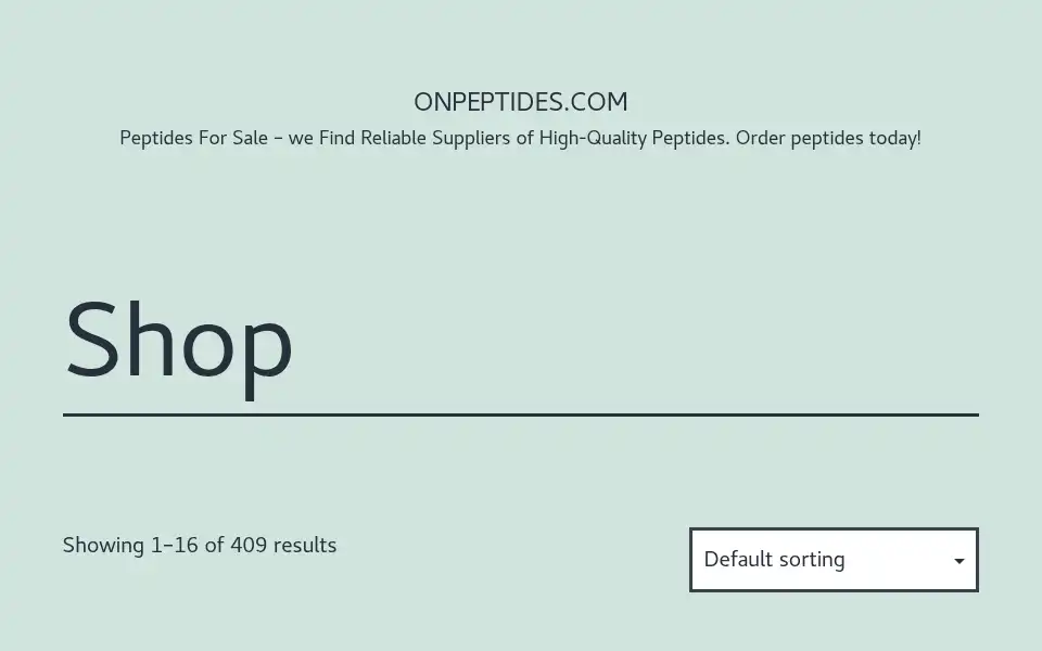 Screenshot of onpeptides.com