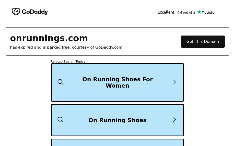 Screenshot of onrunnings.com