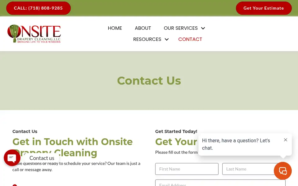 Screenshot of onsitedrapery-cleaning.com
