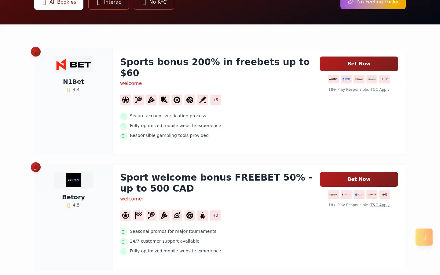 Screenshot of onsportsbetting.live
