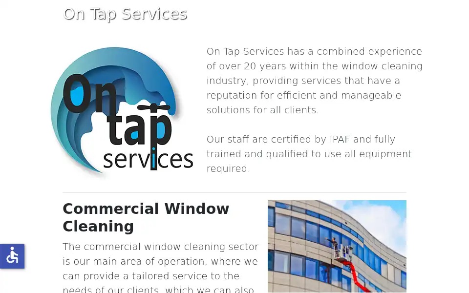 Screenshot of ontapservices.co.uk