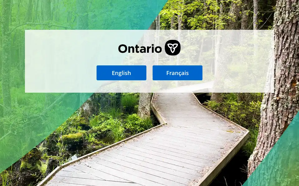 Screenshot of ontario.ca