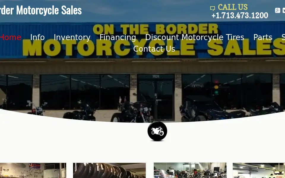 Screenshot of onthebordermotorcyclesales.com