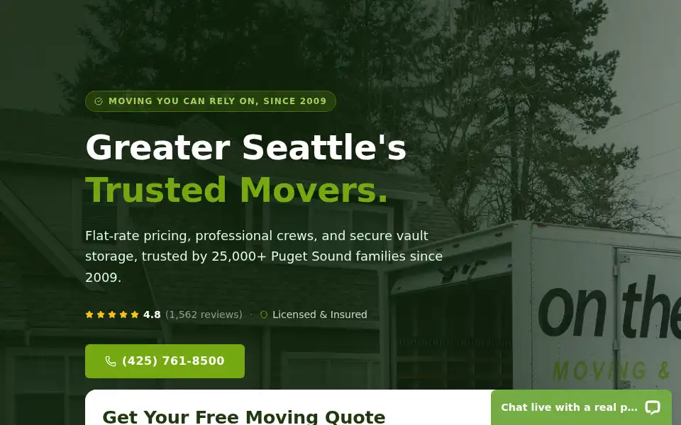 Screenshot of onthegomoving.com