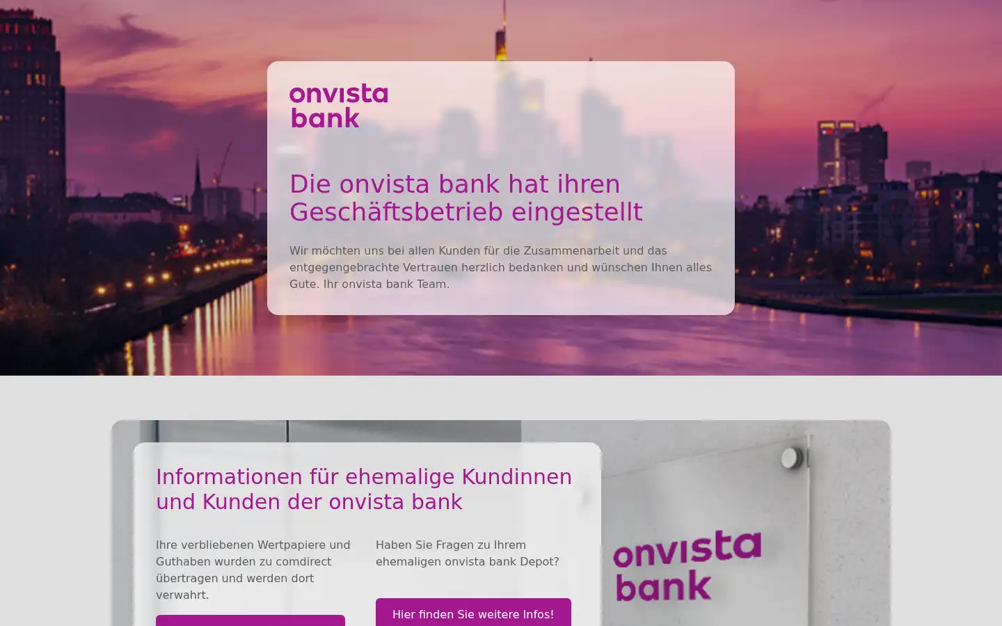 Screenshot of onvista-bank.de