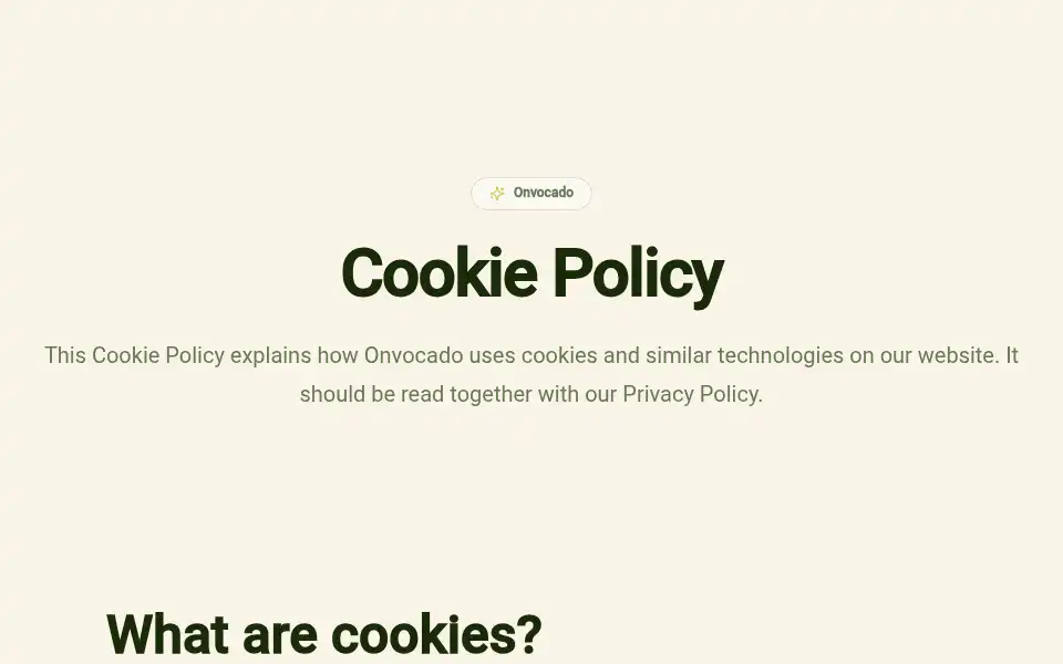Screenshot of onvocado.com